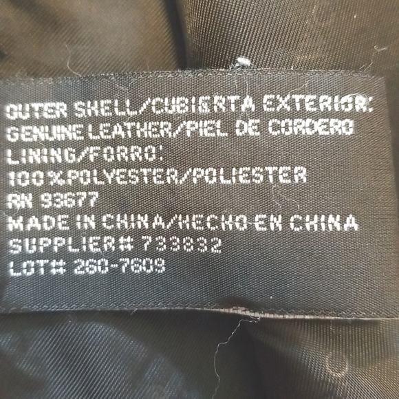 Lambskin black leather fully lined vintage Worthington princess seamed blazer - Picture 7 of 9